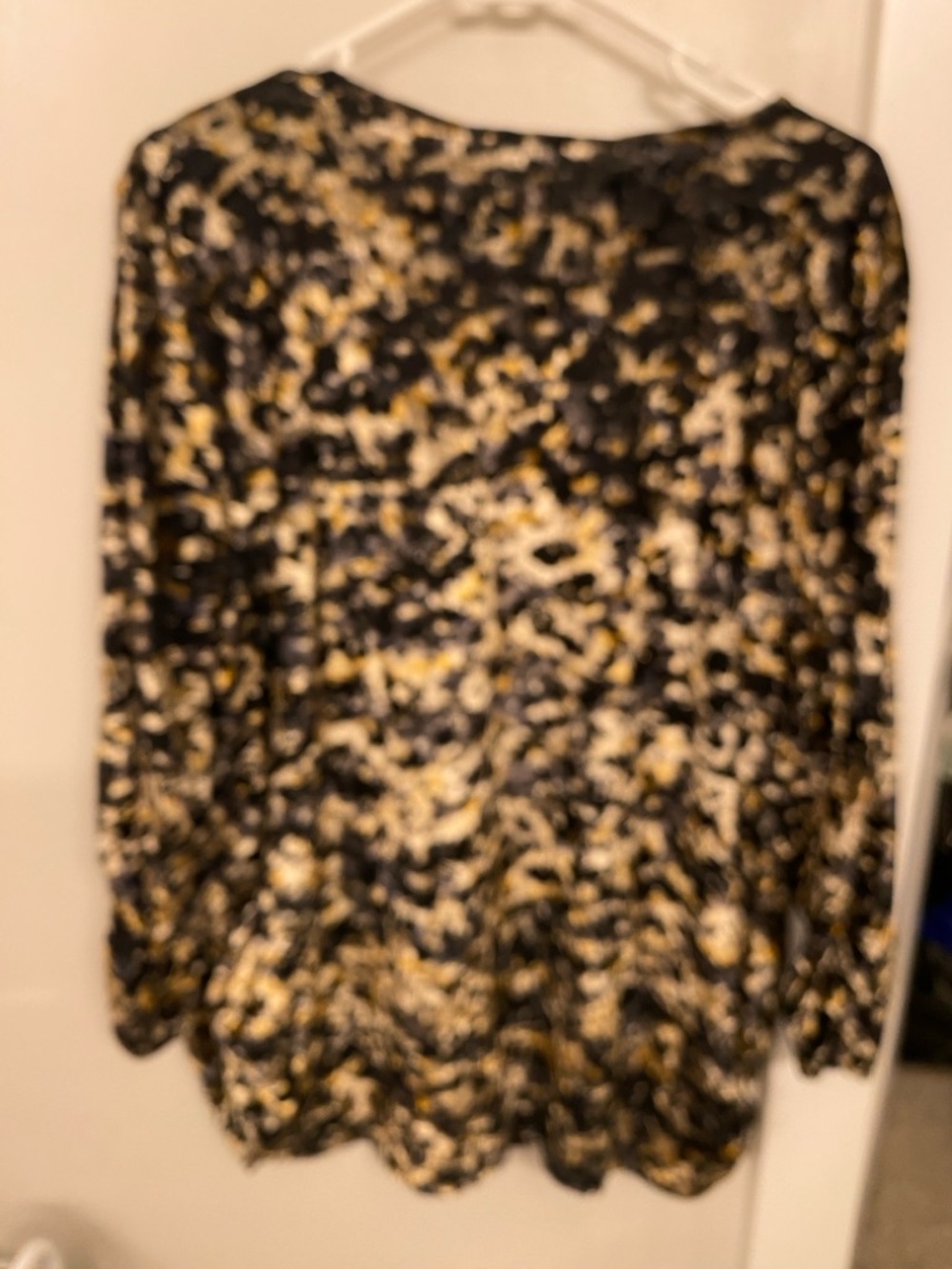 Chico's Black Top with Cream Logo Tag